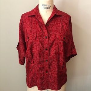 Vintage Leopard Print Blouse